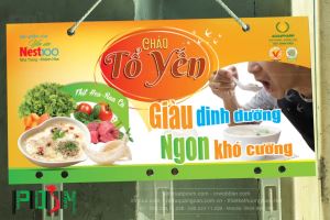 Dây nhựa quảng cáo treo sản phẩm Cháo Yến Nha Trang