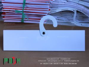 Hanger giấy móc vải, bảng kẹp vải mẫu có sẵn màu trắng