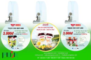 Wobbler thân nhựa quảng cáo Trà Sữa Piao Piao