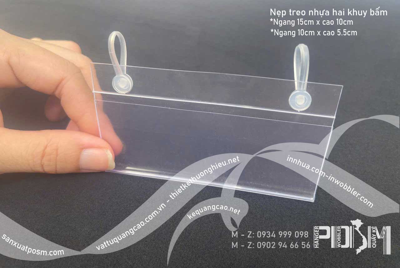 Nẹp treo bảng giá khuy bấm treo thành kệ hàng - Ảnh 7