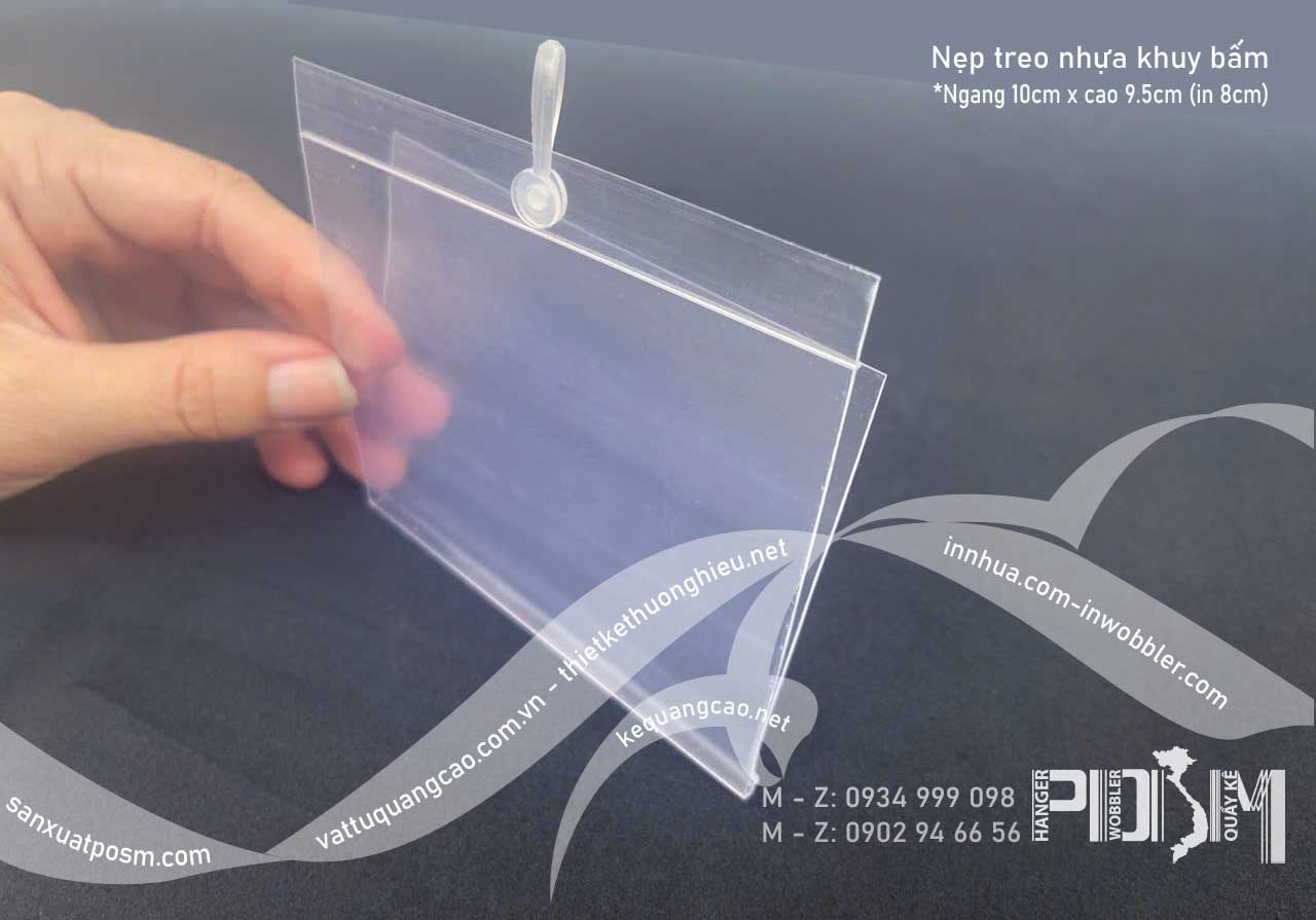 Nẹp treo bảng giá khuy bấm treo thành kệ hàng - Ảnh 9