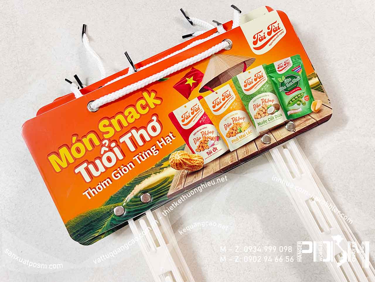 hanger posm Hanger dây nhựa POSM treo Snack Sanchi quảng cáo và bán sản phẩm - Ảnh 3