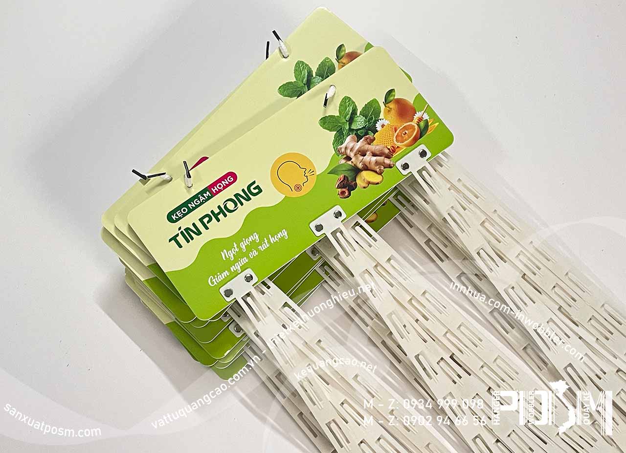hanger posm Bảng treo dây nhựa POSM kẹo ngậm họng Tín Phong - Ảnh 2