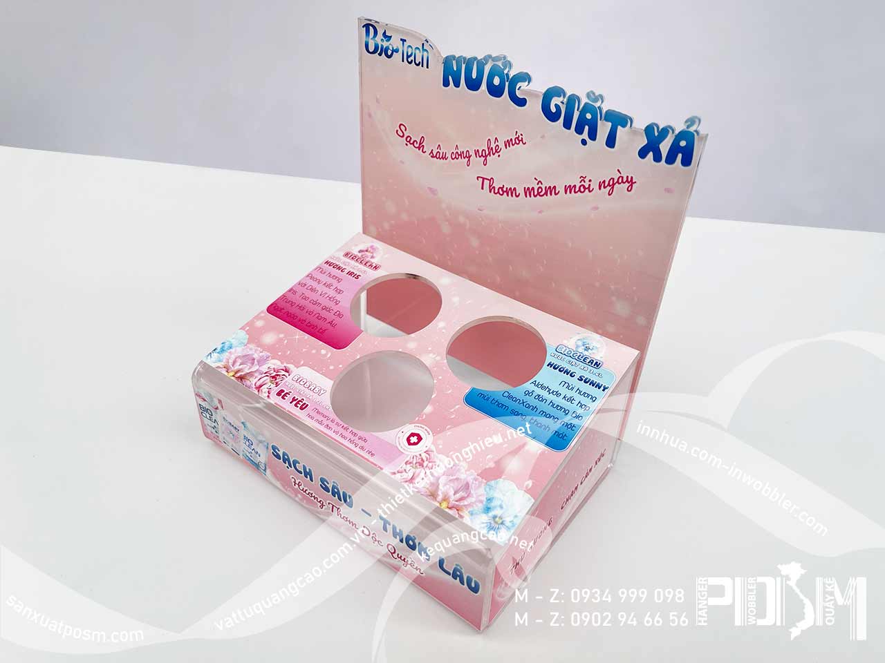 Kệ mica tester mẫu Nước Giặt Xả Bio Tech - Ảnh 2